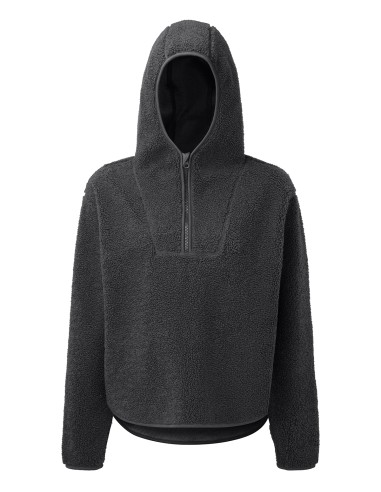 TRI-TR089-Sweat à capuche zippé sherpa avec fermeture éclair 1/4 pour femme TriDri®