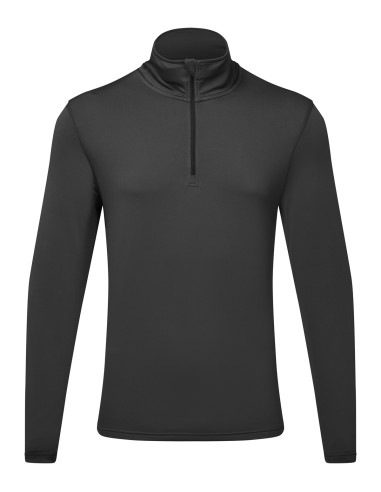 TRI-TR111-Top en tissu gratté recyclé à ¼ de zip et à manches longues TriDri®