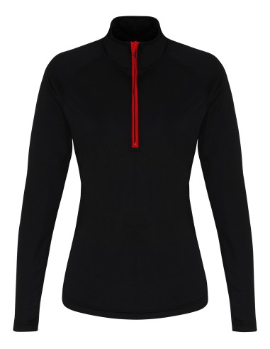 TRI-TR120-Womens Long Sleeve Performance ¼ Zip