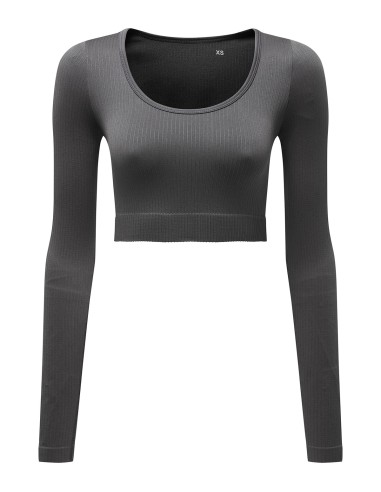 TRI-TR224-Haut court femme TriDri® '3D Fit’ côtelé et sans coutures
