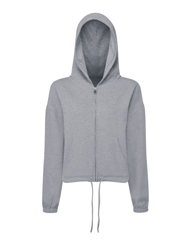 TRI-TR601-Womens Recycled Drawstring Full-Zip Hoodie