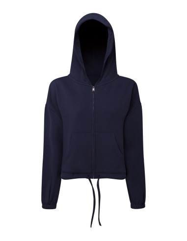 TRI-TR601-Womens Recycled Drawstring Full-Zip Hoodie