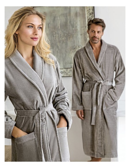 VOS-XF011-Velour Bathrobe Feeling With Shawl collar