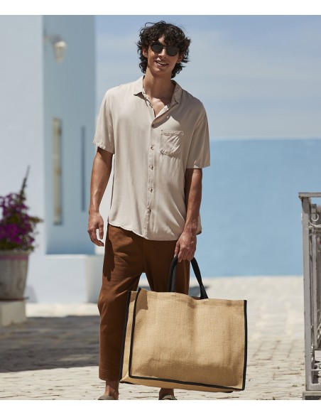 WES-W475-Natural Starched Jute Market Shopper