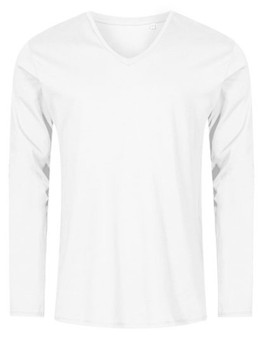 XOB-1460-Mens V-Neck T-Shirt Long Sleeve
