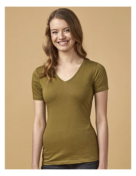 XOB-1525-Womens V-Neck T-Shirt