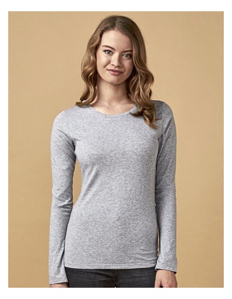 XOB-1565-Womens Roundneck T-Shirt Long Sleeve