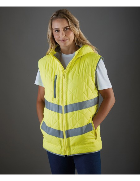 YOK-HV007-Hi-Vis Kensington Hooded Gilet