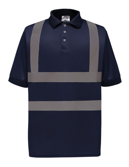 YOK-HVJ210-Two Band et Brace Hi-Vis Polo Shirt