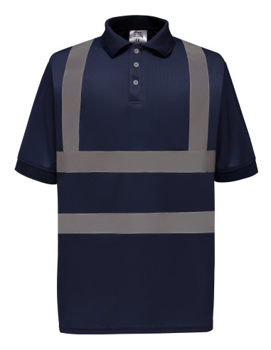 YOK-HVJ210-Two Band et Brace Hi-Vis Polo Shirt