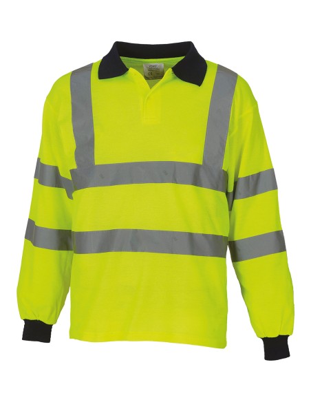 YOK-HVJ310-Hi-Vis Long Sleeve Polo