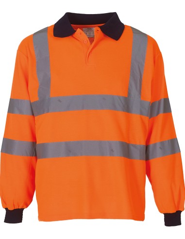 YOK-HVJ310-Hi-Vis Long Sleeve Polo