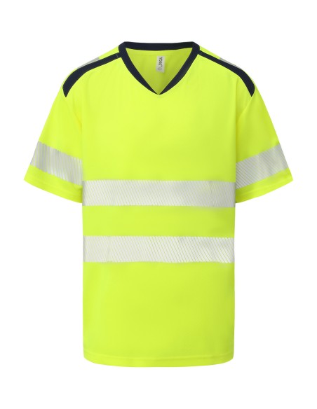 YOK-HVJ430-T-shirt à col mandarin et bordures confort (HVJ430)