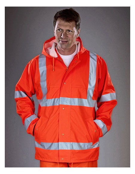 YOK-HVS450-Hi-Vis Soft Flex Breathable Rain Jacket