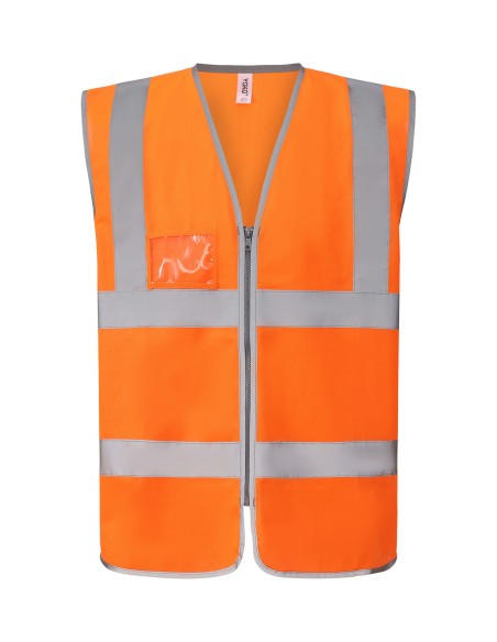 YOK-HVW103-Gilet à fermeture à glissière avec bordure réfléchissante (HVW103)
