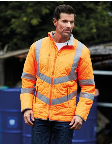 YOK-HVW706-Hi-Vis Kensington Jacket With Fleece Lining