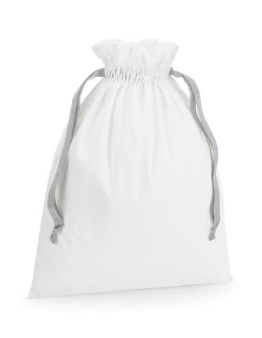 WES-W121-Cotton Gift Bag with Ribbon Drawstring