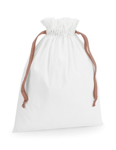 WES-W121-Cotton Gift Bag with Ribbon Drawstring