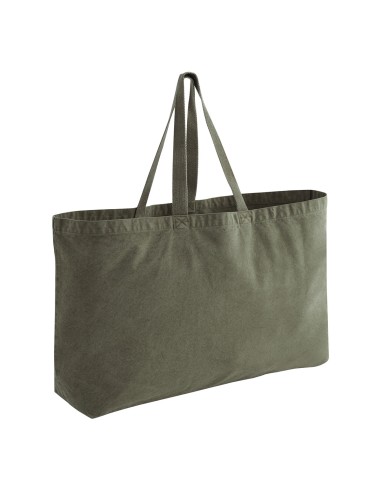 WES-W348-Garment Dyed Oversized Tote Bag