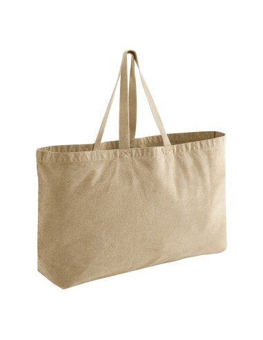 WES-W348-Garment Dyed Oversized Tote Bag