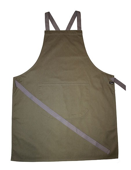 D-DP130-Apron With Grey Ties Crossover