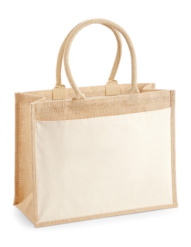 WES-W427-Cotton Pocket Jute Shopper