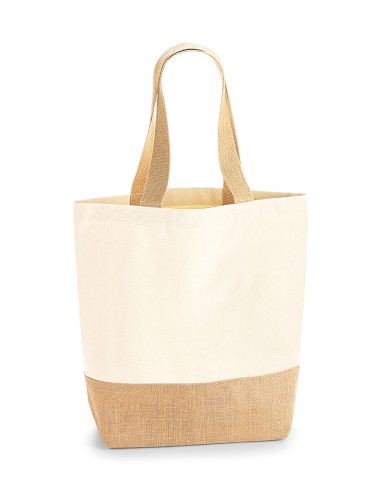 WES-W450-Jute Base Canvas Shopper