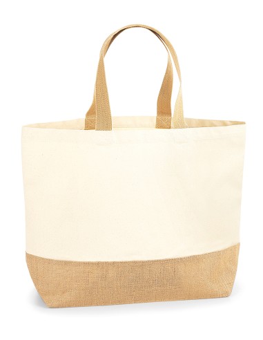 WES-W452-Jute Base Canvas Bag XL