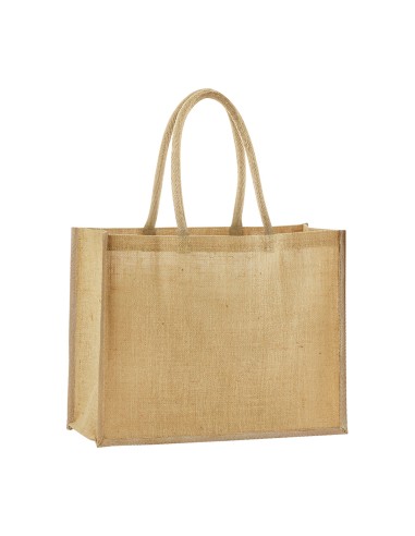 WES-W470-Natural Starched Jute Classic Shopper