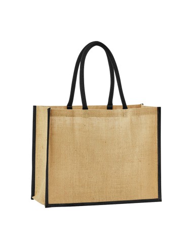 WES-W470-Natural Starched Jute Classic Shopper