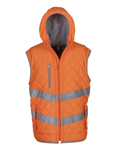 YOK-HV007-Hi-Vis Kensington Hooded Gilet