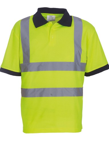 YOK-HVJ210-Two Band et Brace Hi-Vis Polo Shirt