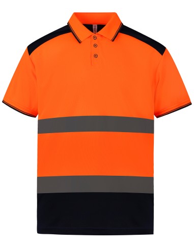 YOK-HVJ220-Hi-Vis Two-Tone Polo