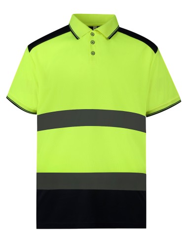 YOK-HVJ220-Hi-Vis Two-Tone Polo