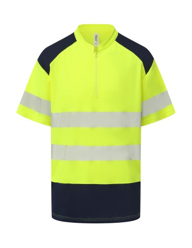 YOK-HVJ230-Polo à col mandarin, col zippé et garniture confort (HVJ230)