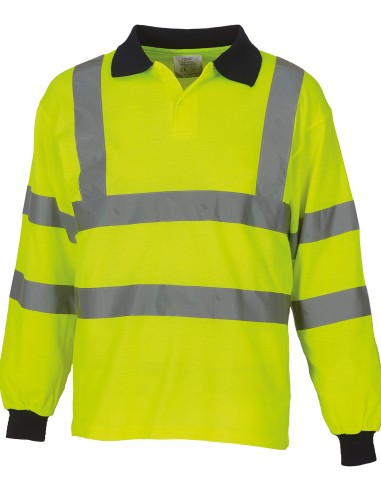 YOK-HVJ310-Hi-Vis Long Sleeve Polo