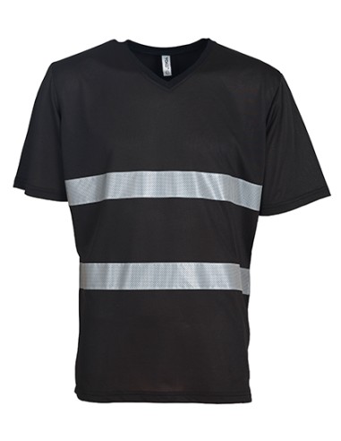 YOK-HVJ910-Hi-Vis Top Cool Super Light V-Neck T-Shirt