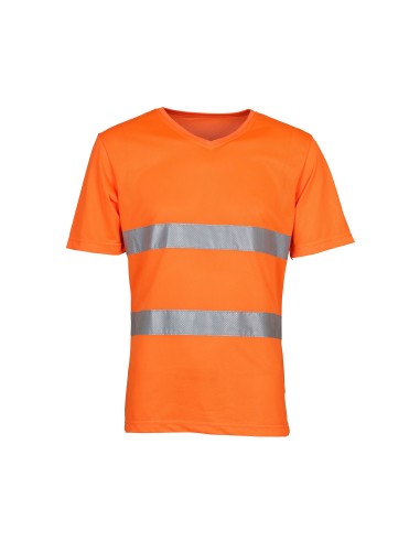 YOK-HVJ910-Hi-Vis Top Cool Super Light V-Neck T-Shirt