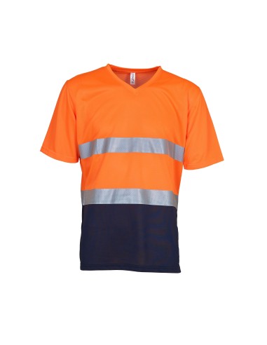 YOK-HVJ910-Hi-Vis Top Cool Super Light V-Neck T-Shirt