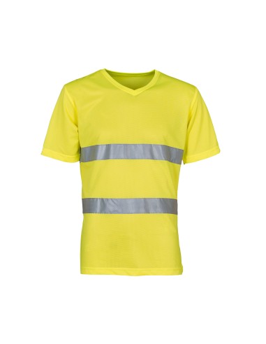 YOK-HVJ910-Hi-Vis Top Cool Super Light V-Neck T-Shirt