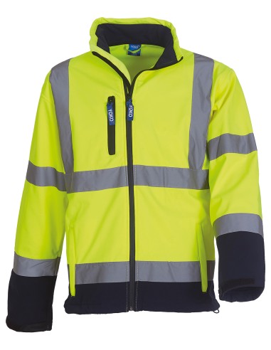 YOK-HVK09-Hi-Vis 2 Bands et Braces Softshell Jacket