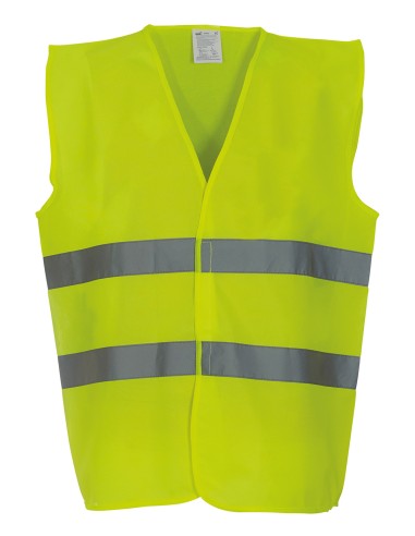 YOK-HVW102-Hi-Vis 2 Bands Waistcoat