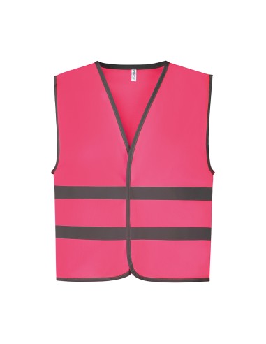 YOK-HVW102CH-Gilet haute visibilité à 2 bandes et bordure réfléchissante pour enfants (HVW102CH)