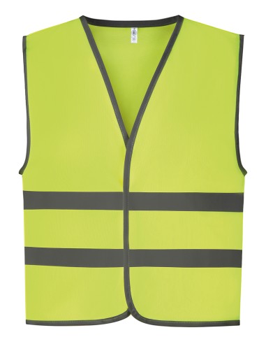 YOK-HVW102CH-Gilet haute visibilité à 2 bandes et bordure réfléchissante pour enfants (HVW102CH)