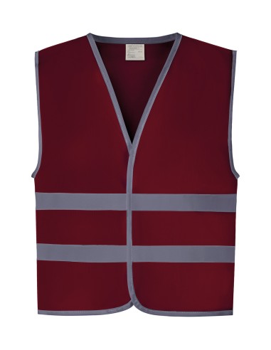 YOK-HVW102CH-Gilet haute visibilité à 2 bandes et bordure réfléchissante pour enfants (HVW102CH)