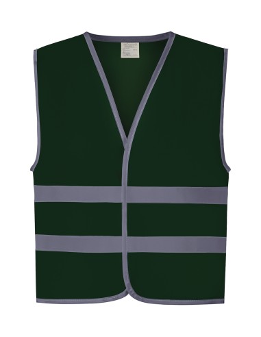YOK-HVW102CH-Gilet haute visibilité à 2 bandes et bordure réfléchissante pour enfants (HVW102CH)