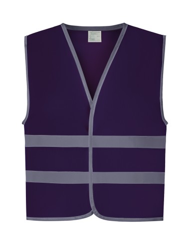 YOK-HVW102CH-Gilet haute visibilité à 2 bandes et bordure réfléchissante pour enfants (HVW102CH)