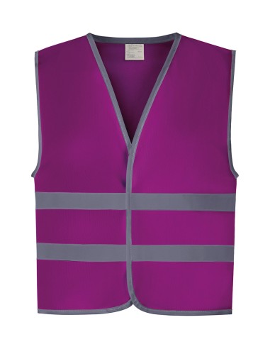 YOK-HVW102CH-Gilet haute visibilité à 2 bandes et bordure réfléchissante pour enfants (HVW102CH)