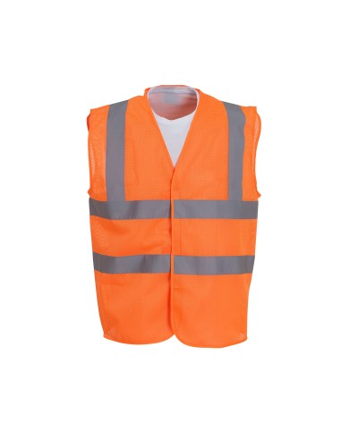 YOK-HVW120-Hi-Vis Top Cool Recycled Open Mesh Waistcoat