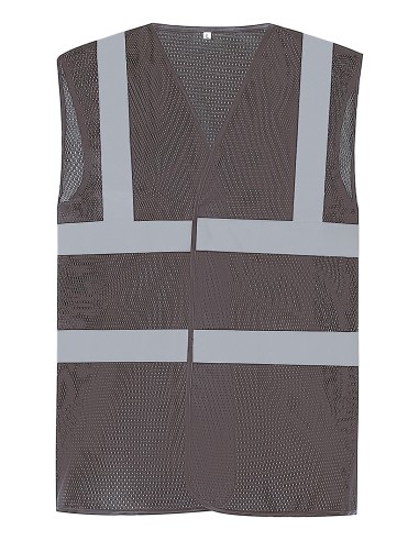 YOK-HVW120-Hi-Vis Top Cool Recycled Open Mesh Waistcoat